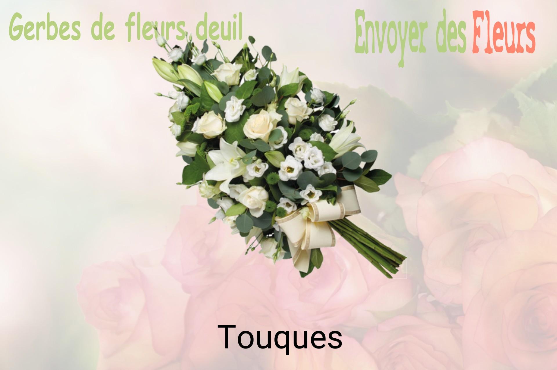 Gerbe de fleurs de deuil livrée à Touques